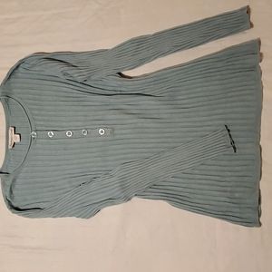 Henley ribbed sweater